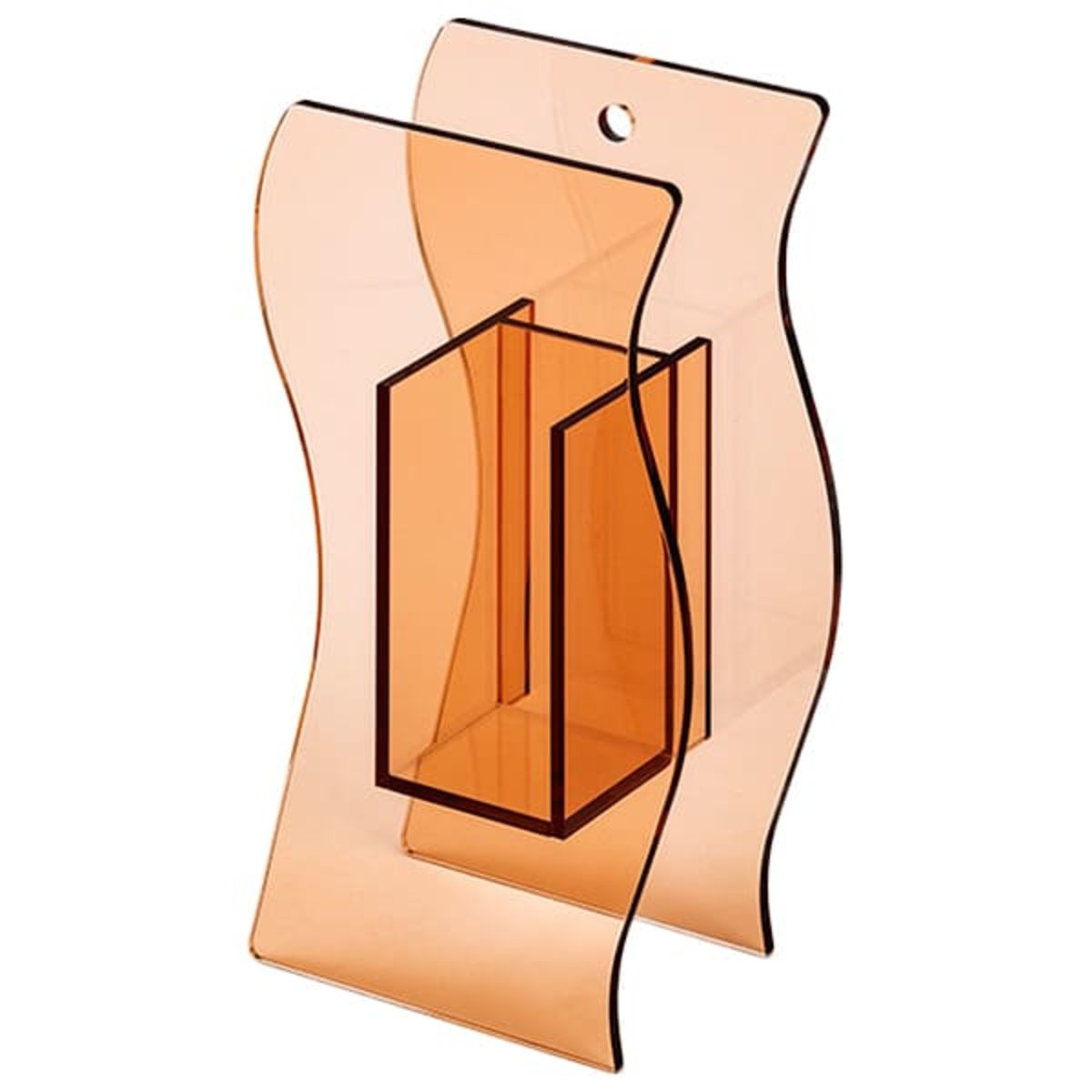 壁掛けアクリルフラワーベース 波 MMTF1-BR-画像1