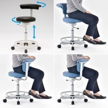 CM117 足掛リング付 固定脚」東洋工芸のオフィスチェア