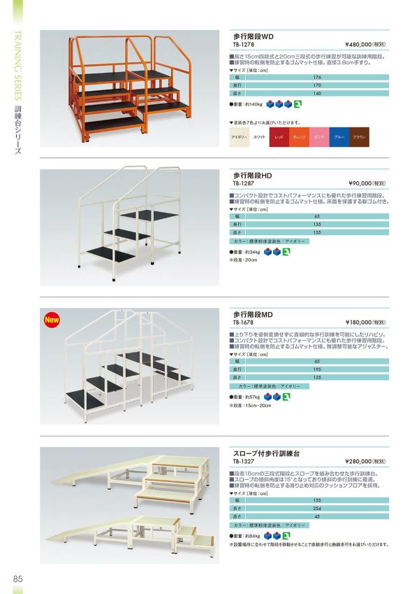スロープ付歩行訓練台 TB-1327のカタログ画像-1