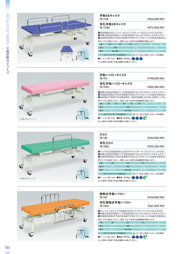 手動ハイローキャスタ TB-192／TB-192Uのカタログ画像-1