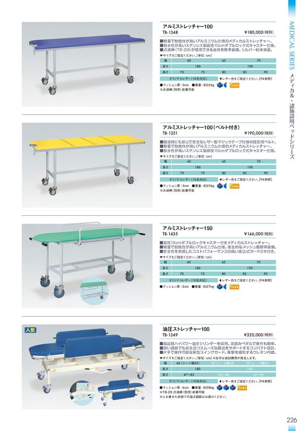 アルミストレッチャー150 TB-1435のカタログ画像-1