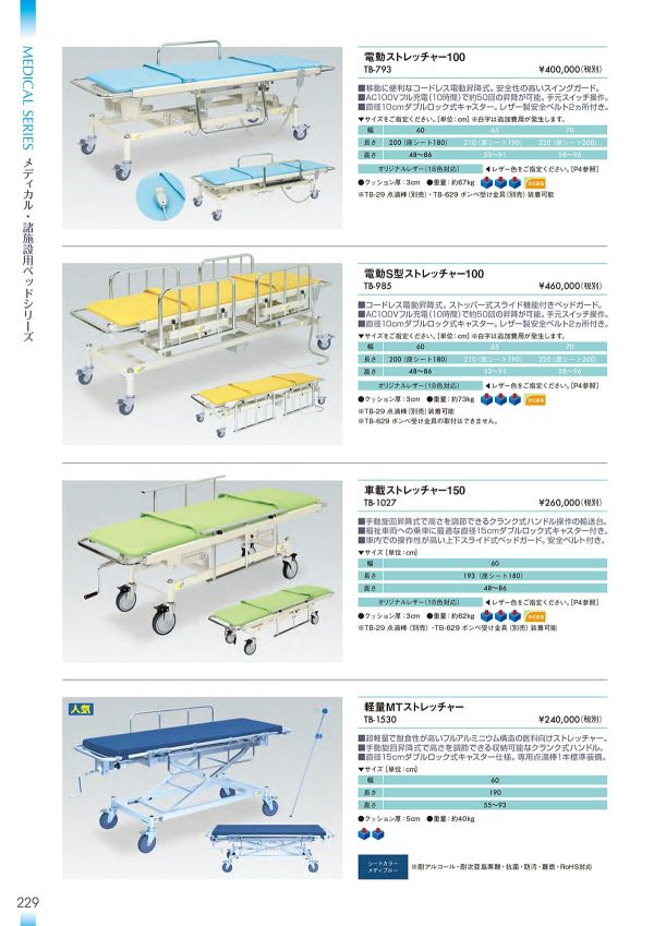 軽量MTストレッチャー TB-1530のカタログ画像-1