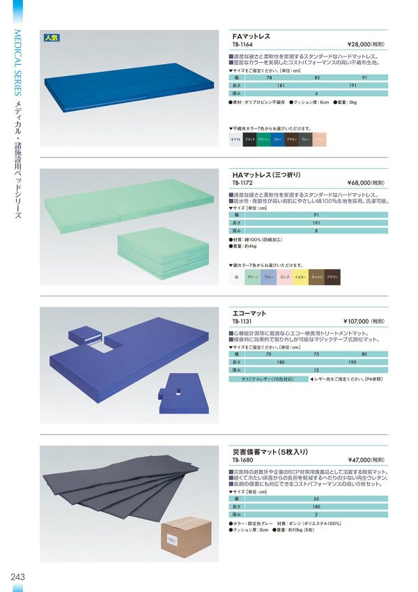 災害備蓄マット（5枚入り） TB-1680のカタログ画像-1