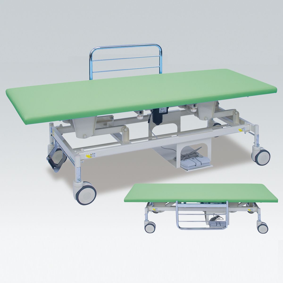 高田ベッド 有孔電動キャスタ150 B-1420U 垂直式昇降台 マッサージベッド 電動 エステ 施術用ベッド 電動ベッド 電動キャスタ150 TB-1420／TB-1420U」高田ベッド