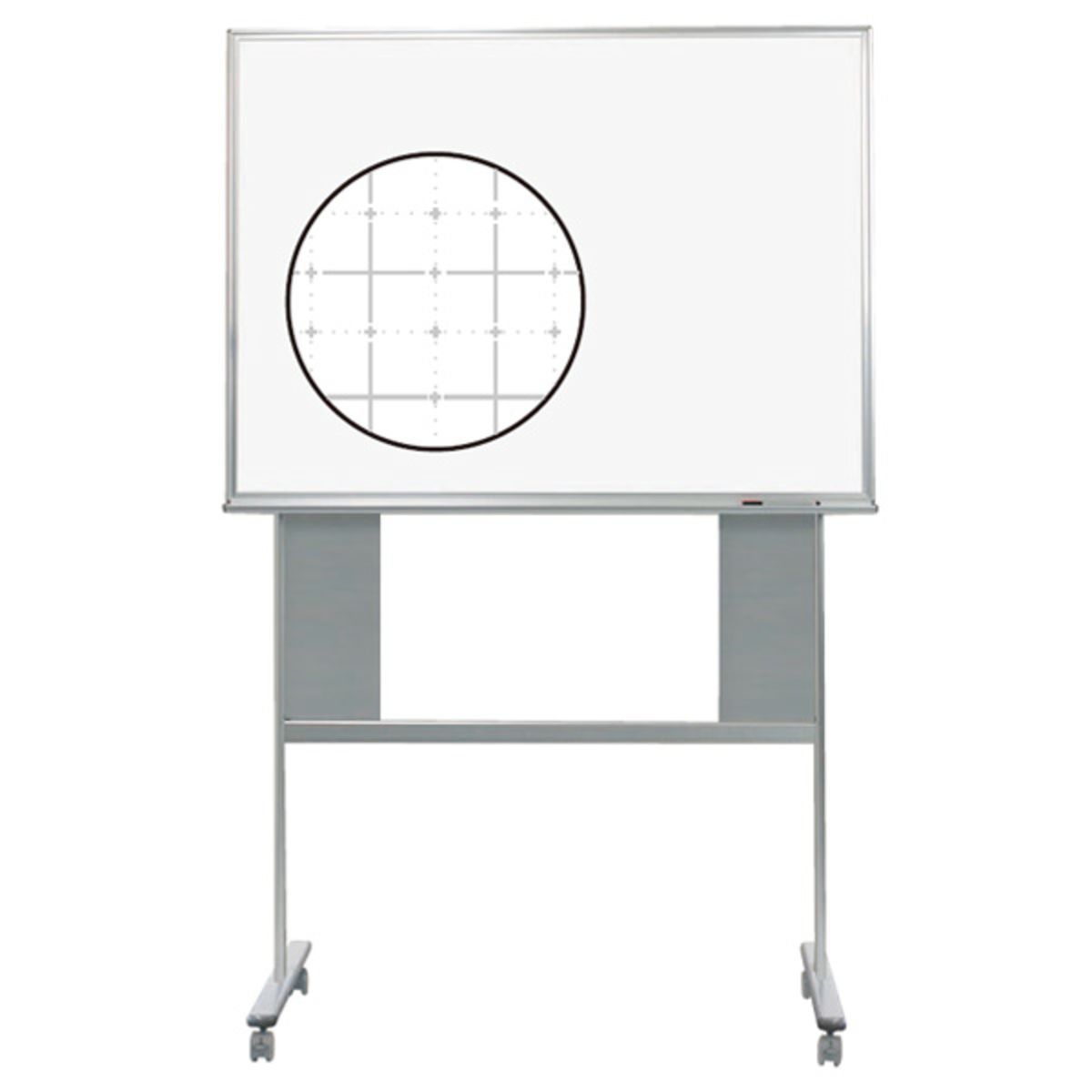 ホワイトボード片面脚付 UDフリーボード 暗線入  UDF-画像1