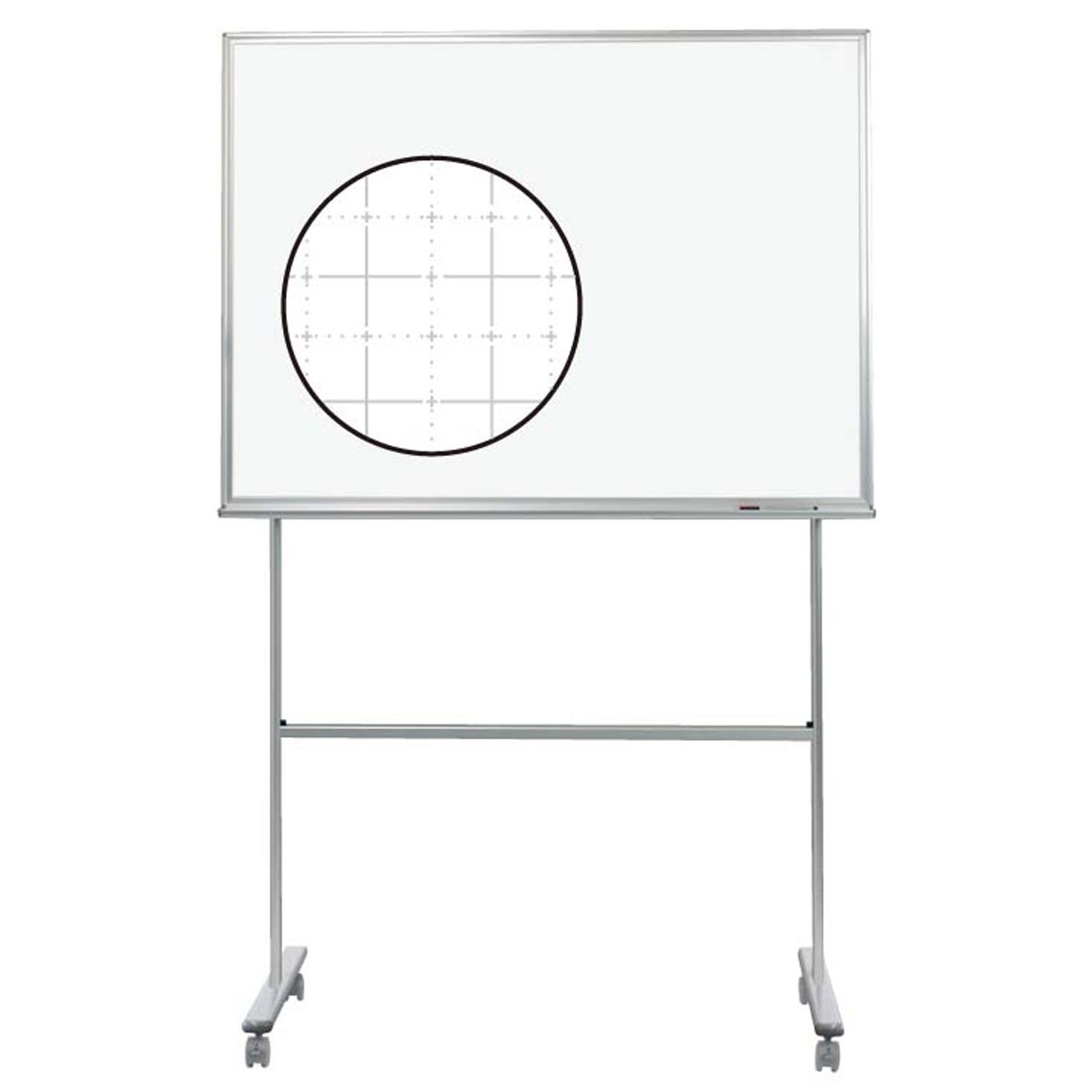 ホワイトボード片面脚付 UDフリーボード 暗線入 UDF-画像1