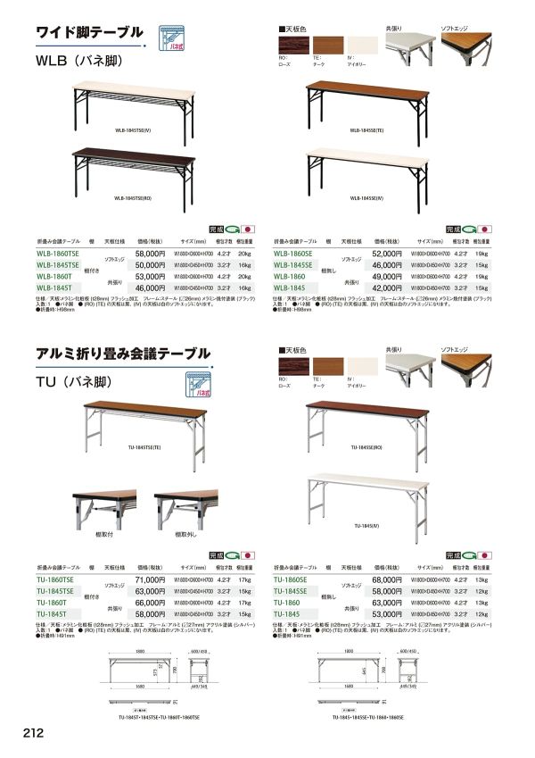 WLB 共張りエッジ 棚付のカタログ画像-1