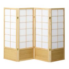 衝立　5尺別注　天然ヨシ入り　ランマ入り　和風衝立　１台限定 JP-S120-4 和風衝立4連」弘益の衝立