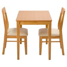 アーモンド ダイニング3点セット｜Vデザインの木製椅子