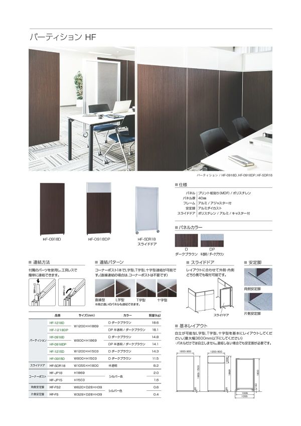 HF パーティション コーナーポストのカタログ画像-1