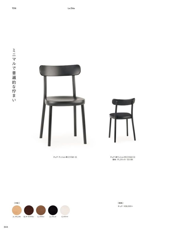 ラジッタチェア 座クッション付のカタログ画像-1