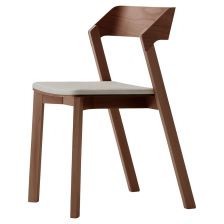 メラーノ スタッキングチェア 座クッション付」アルティの木製椅子