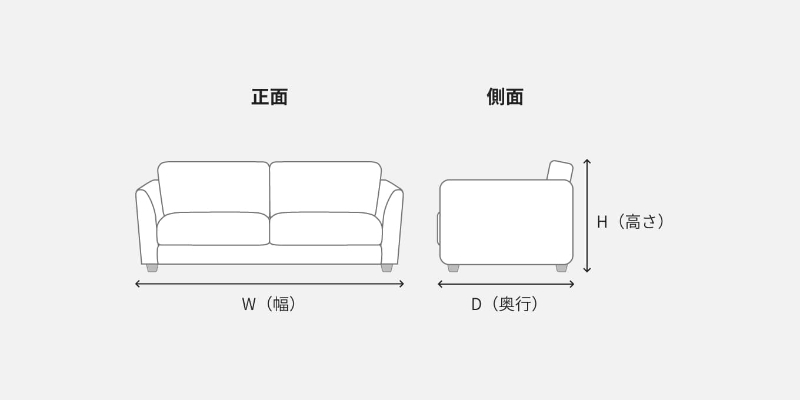 商品のサイズのイメージ