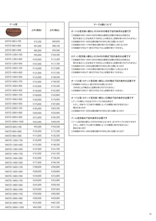 SOSTシリーズ 国産ナラ無垢天板のカタログ画像-3