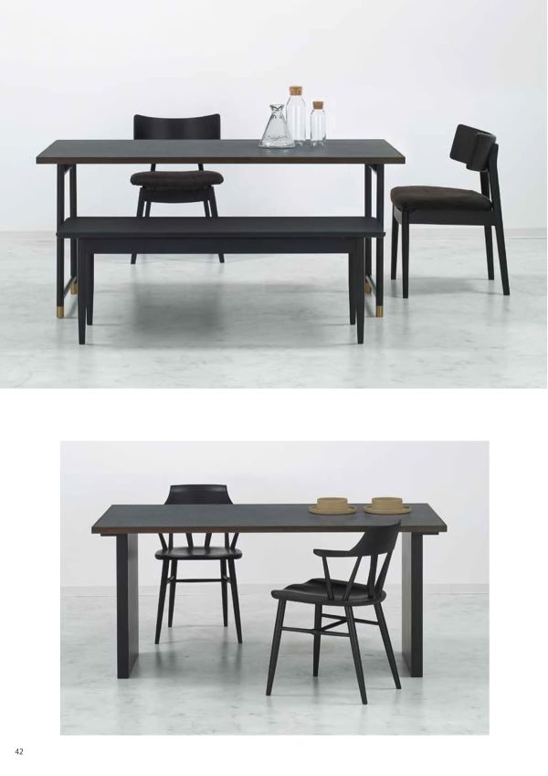 SOMTシリーズ メラミン天板（木製エッジ）石目柄のカタログ画像-4