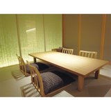ナラ突板 角脚 座卓 折脚 ZT-114｜かねみつ漆器店