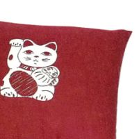招き猫(えんじ)