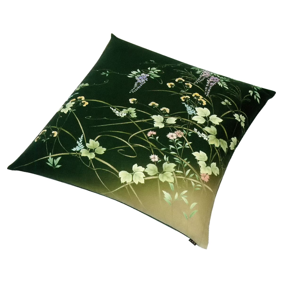 京ごころ 藤に秋草 座布団 59×63-画像1