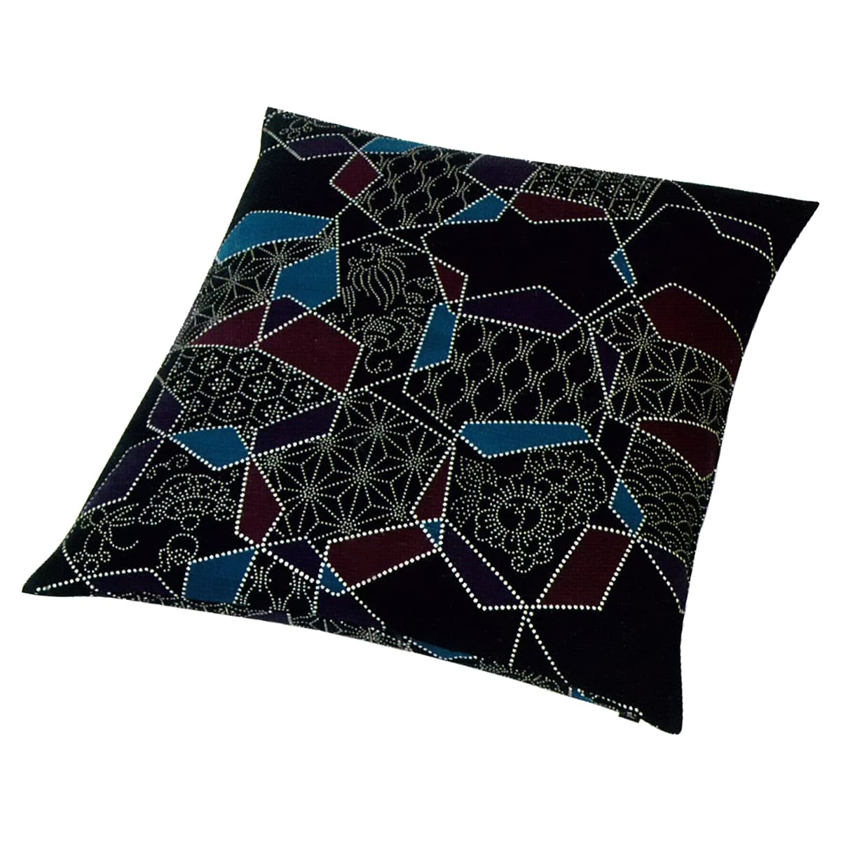 民芸 六角伊勢型 座布団 55×59-画像1