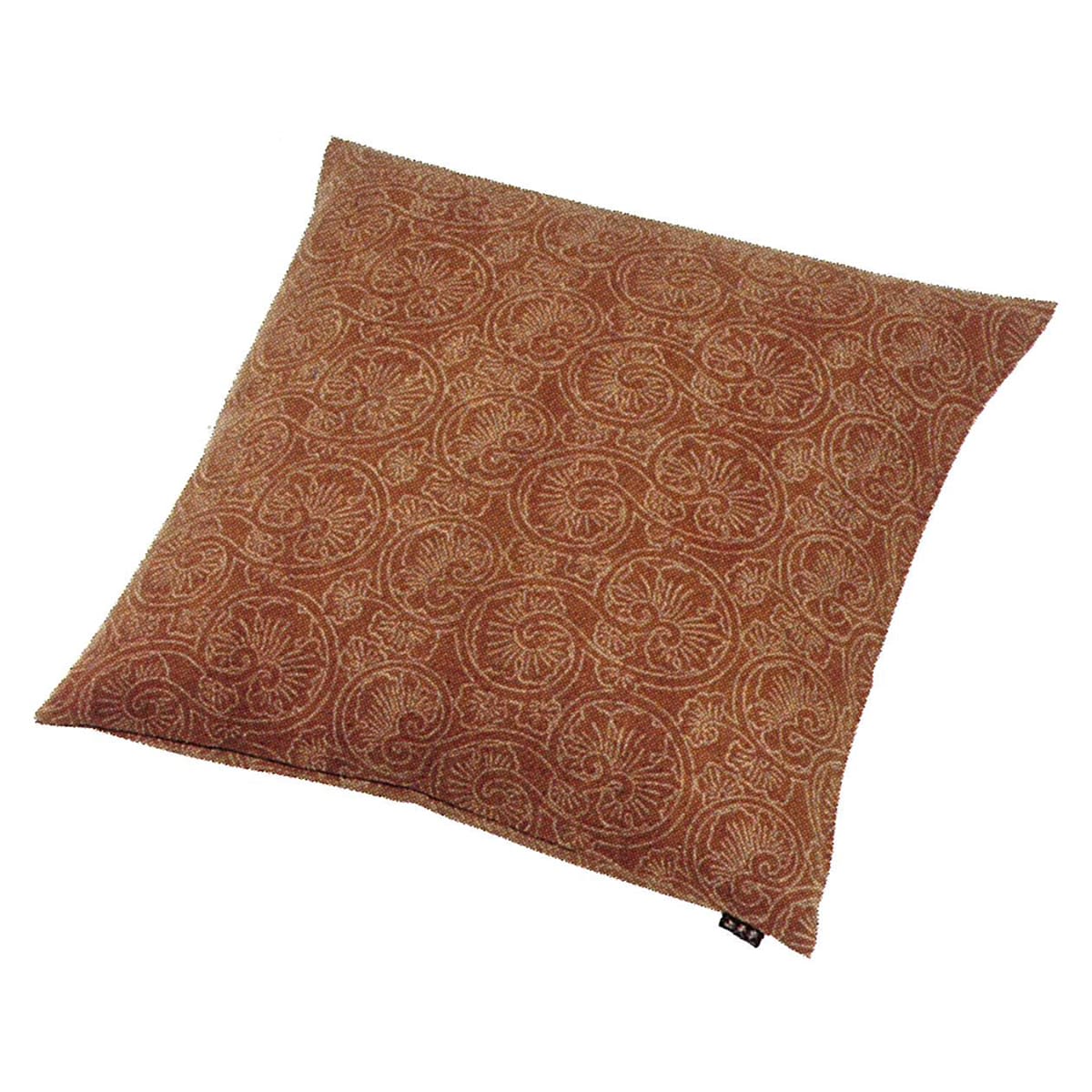 柿渋染 蔦唐草 小座布団 45×45-画像1