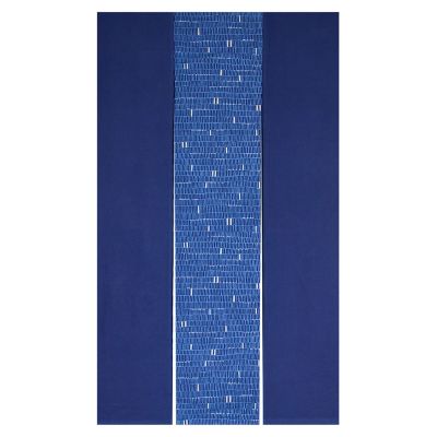 藍染柄のれん 3蓮 短冊（藍） NID3102BI