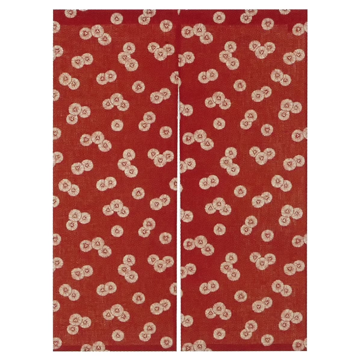 柄おぼろ のれん 傘松（赤茶） NOD8032AT-画像1