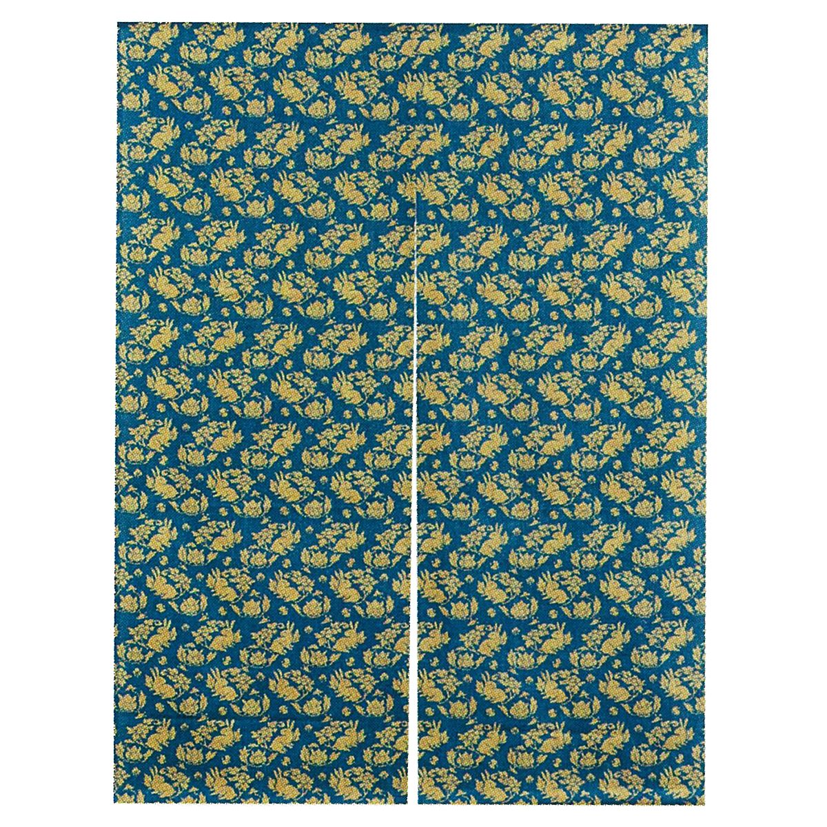 柄おぼろ のれん 野兎（ブルー） NOD8062BL-画像1