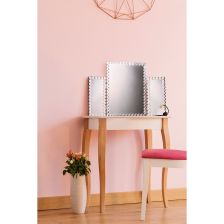 MIRAYU 　三面鏡 送料無料】 MIRAYU 三面鏡 卓上ミラー 鏡 折りたたみ 豪華装飾