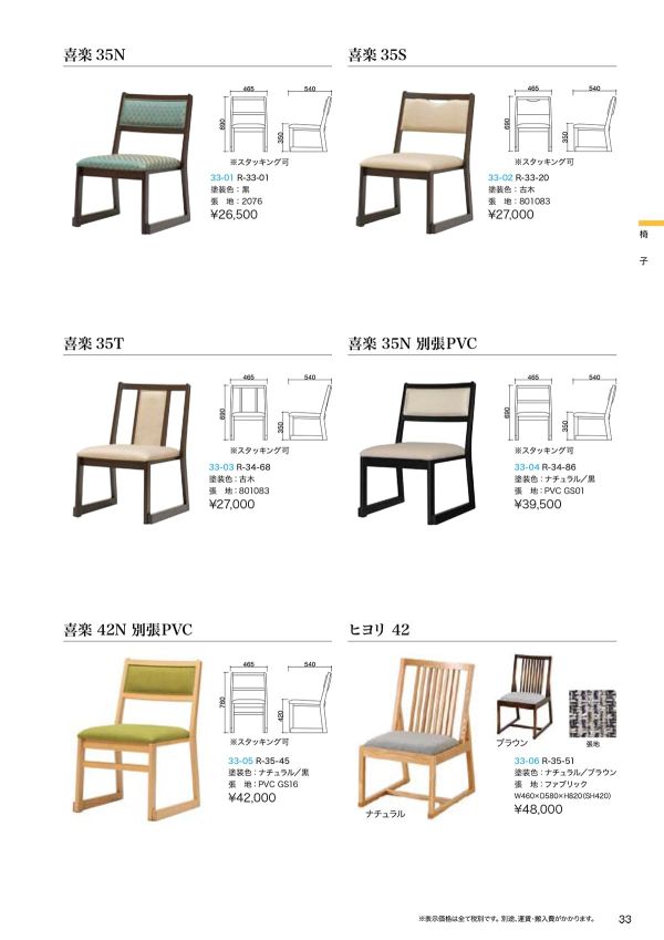 喜楽 35N R-33-01／R-34-86のカタログ画像-1