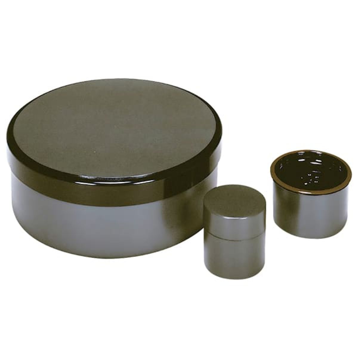 茶器セット グレー石目縁黒-画像1