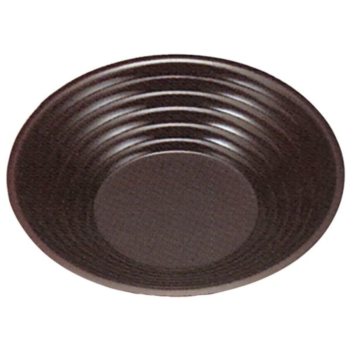 茶托 4寸 ダルマ ロクロ 溜 R-61-15-画像1