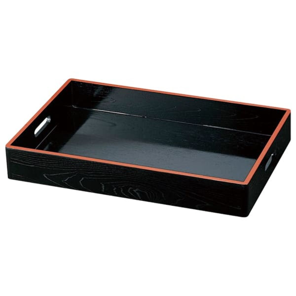 木製目はじき料理箱 黒天朱」龍門堂（木の匠）