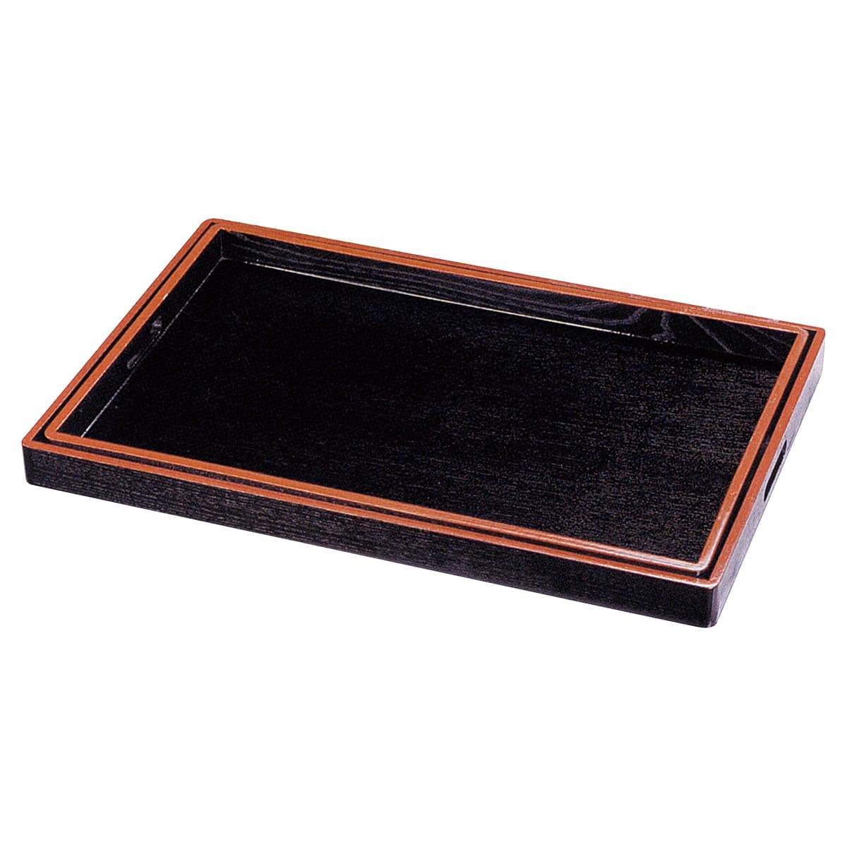 脇取盆 黒木目天朱 D363／D395-画像1