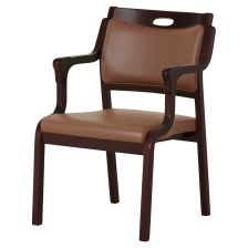 半ひじ・グリップ付チェア Care-111-AC｜貞苅椅子の木製椅子