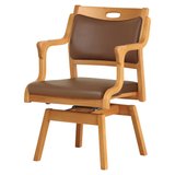 【美品・送料込み】貞苅椅子製作所 回転椅子 Care-111-RAC 介護椅子 ひじ付回転チェア Care-111-RAC｜貞苅椅子の木製椅子