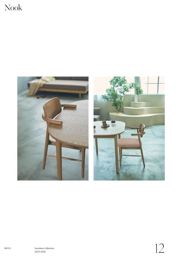 ヌークダイニングチェア ハーフアーム 張座のカタログ画像-4