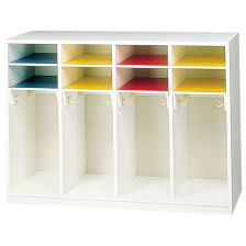 フック付き4連ロッカー