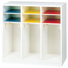 フック付き3連ロッカー